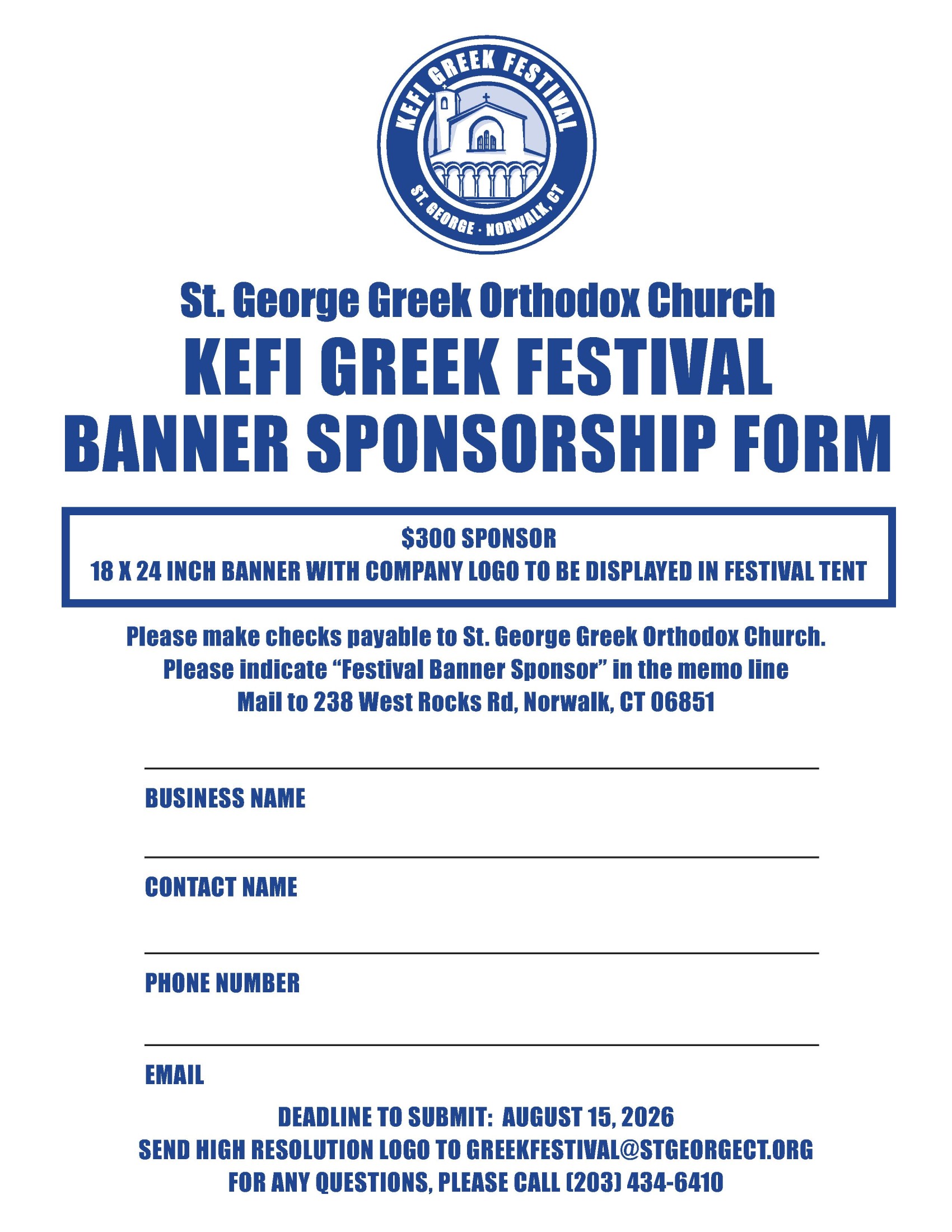 2026 Kefi - Sponsor Flyer